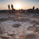 One of the stone structures of the Shubayqa 1 site where the ancient bread was found.